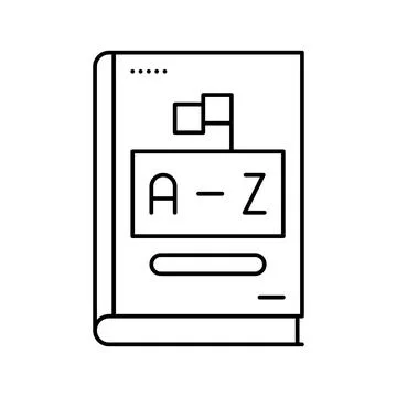 Dictionary english line icon vector illustration Stock Illustration