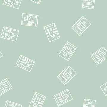 Dictionary english line seamless pattern Stock Illustration