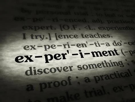 Dictionary - Experiment - Black On BG Stock Illustration