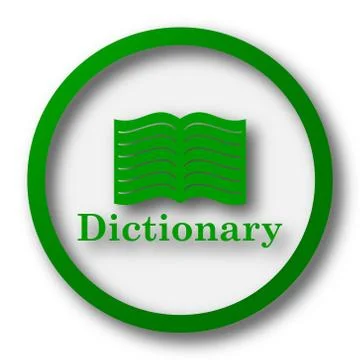 Dictionary icon. Internet button on white background.. Stock Illustration