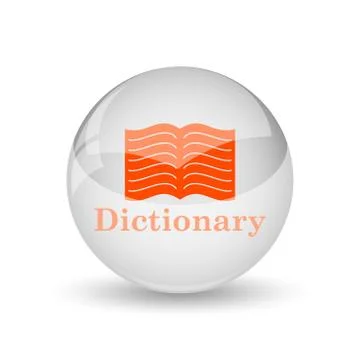 Dictionary icon. Internet button on white background.. Stock Illustration