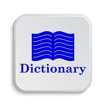 Dictionary icon. Internet button on white background.. Stock Illustration