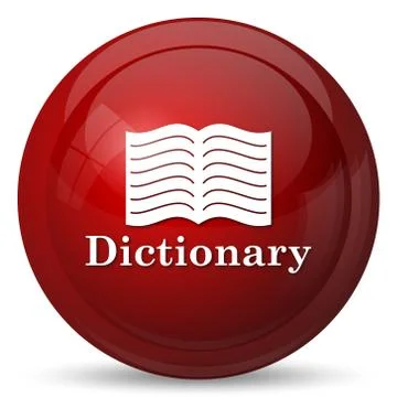 Dictionary icon. Internet button on white background.. Stock Illustration