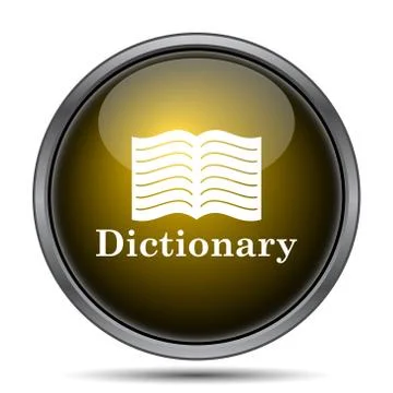 Dictionary icon. Internet button on white background.. Stock Illustration