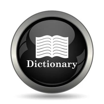 Dictionary icon. Internet button on white background. . イラスト素材