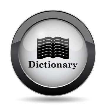 Dictionary icon. Internet button on white background.. Stock Illustration