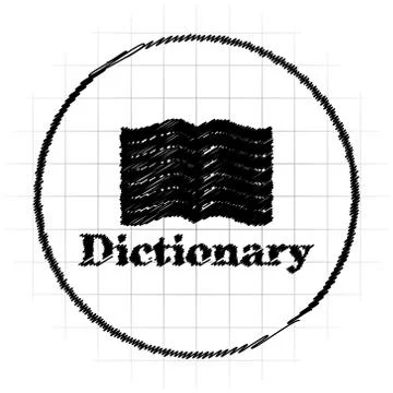 Dictionary icon. Internet button on white background.. イラスト素材