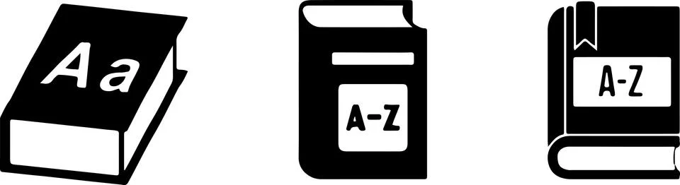 Dictionary icon isolated on background Stock Illustration