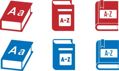 Dictionary icon isolated on background Stock Illustration