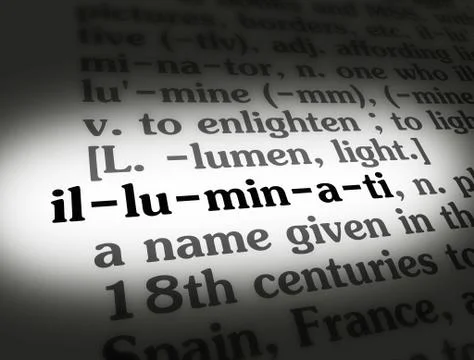 Dictionary illuminati Stock-Illustration