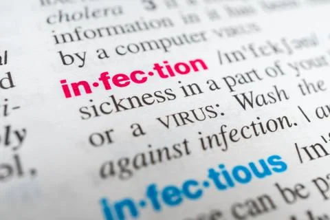  Dictionary implications for virus infection Stock Photos
