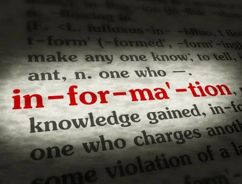Dictionary - Information - Red On BG Stock Illustration