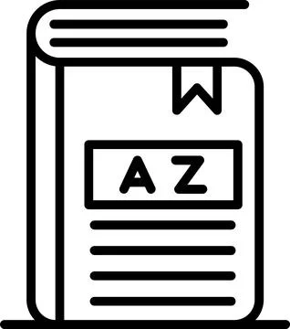 Dictionary Line Icon Design Stock Illustration