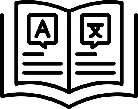 Dictionary Line Icon Design Stock-Illustration
