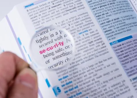 Dictionary Meaning - Security Stock Photos