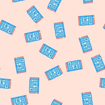 Dictionary natural language processing nlp vector seamless pattern Stock Illustration