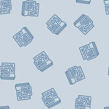 Dictionary nlp line seamless pattern Stock Illustration