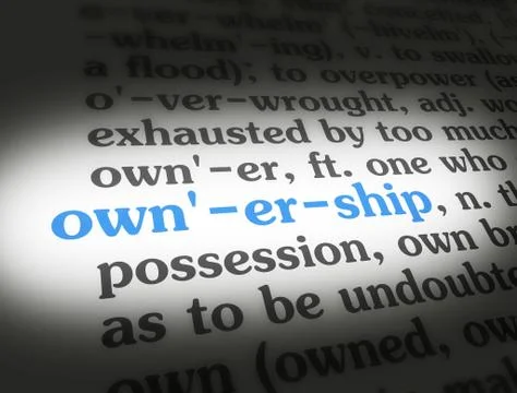 Dictionary ownership Stock-Illustration