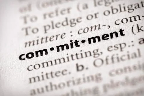 Dictionary series - attributes: commitment Stock Photos