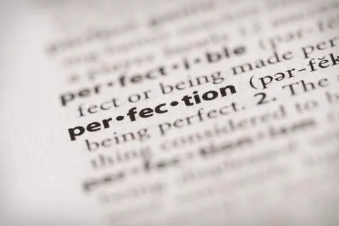 Dictionary series - attributes: perfection Stock Photos
