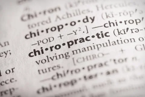 Dictionary Series - Chiropractic Stock Photos