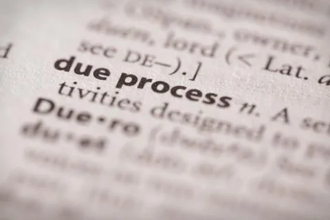 Dictionary Series - Due Process Stock Photos