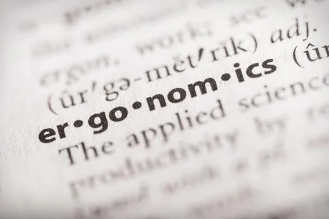 Dictionary Series - Ergonomics Stock Photos