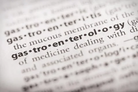Dictionary Series - Gastroenterology Stock Photos