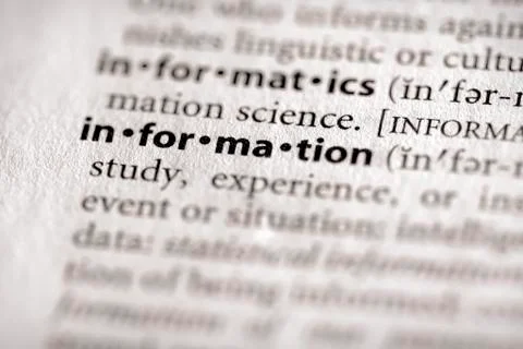 Dictionary series - info: information Stock Photos