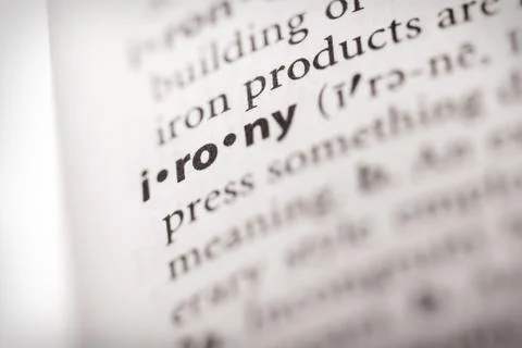 Dictionary Series - Irony Stock Photos