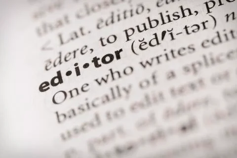 Dictionary series - miscellaneous: editor Stock Photos