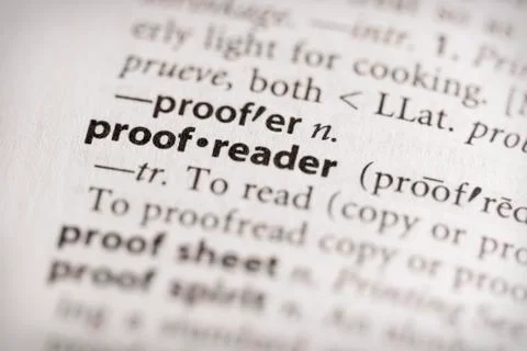 Dictionary series - miscellaneous: proofreader Stock Photos