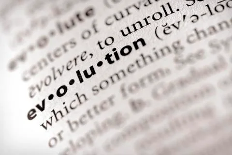 Dictionary series - religion: evolution Stock Photos