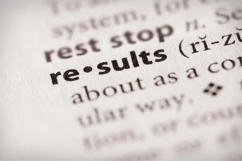 Dictionary Series - Results Stock Photos