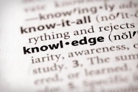 Dictionary series - science: knowledge Stock Photos