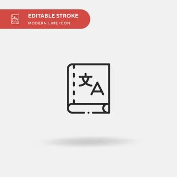Dictionary Simple vector icon. Illustration symbol design template for web mo Stock Illustration