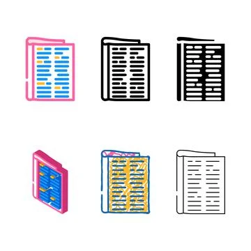 Dictionary stylized book color icon vector Stock Illustration