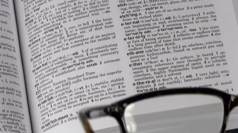 Dictionary terms ETHIC - HD Stock Footage 5466291