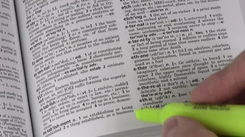 Dictionary terms ETHIC V3 - HD Stock Footage 5467700