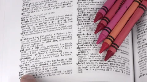Dictionary terms GIRL V2 - HD Stock Footage 5482909