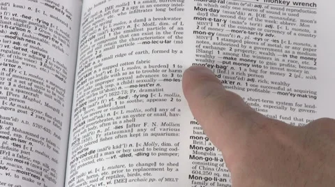 Dictionary terms MONEY V2 - HD Stock Footage 5500517