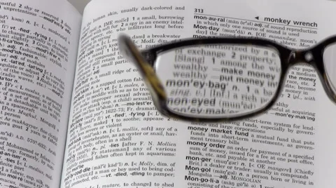 Dictionary terms MONEY V3 - HD Video stock 5500462