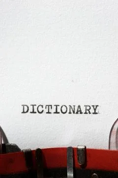 Dictionary title view Foto stock
