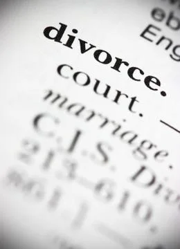 Dictionary Word Divorce Stock Photos