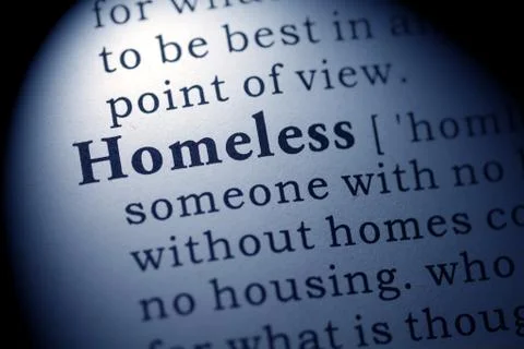 Dictionary word homeless 스톡 사진
