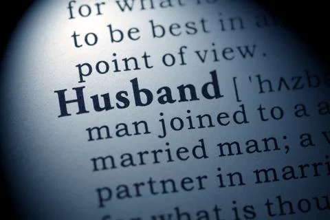 Dictionary word husband Stock Photos