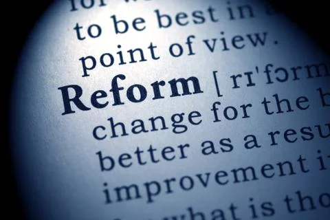 Dictionary word reform Stock Photos