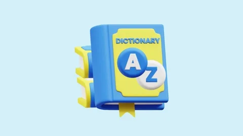 Dictonary animated 3d icon. Stock Footage 289453907