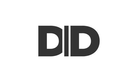 DID logo design template with strong and modern bold text. Initial based ve.. 스톡 일러스트