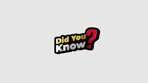 Did You Know Animated Text Graphic on Transparent Background | Video Hook Video stock 346453811
